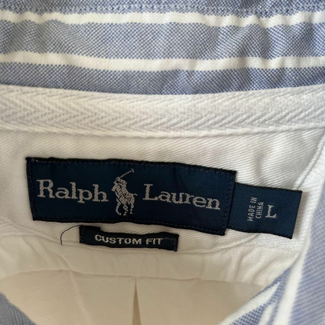 Ralph Lauren(ラルフローレン)のL2 ラルフローレン　長袖シャツ　襟切替　Ｌメンズ 刺繍 メンズのトップス(Tシャツ/カットソー(七分/長袖))の商品写真