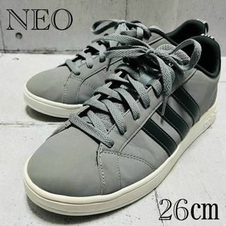 アディダス(adidas)の【美品】adidas neo（アディダス ネオ）スニーカー グレー 26㎝(スニーカー)