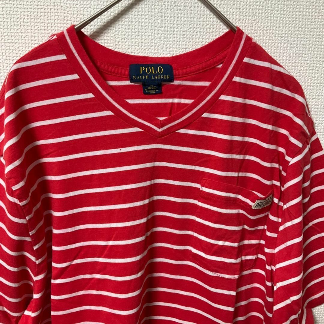 POLO RALPH LAUREN(ポロラルフローレン)の90s 古着 ポロラルフローレン Tシャツ XL ボーダー 刺繍 トップス メンズのトップス(Tシャツ/カットソー(半袖/袖なし))の商品写真