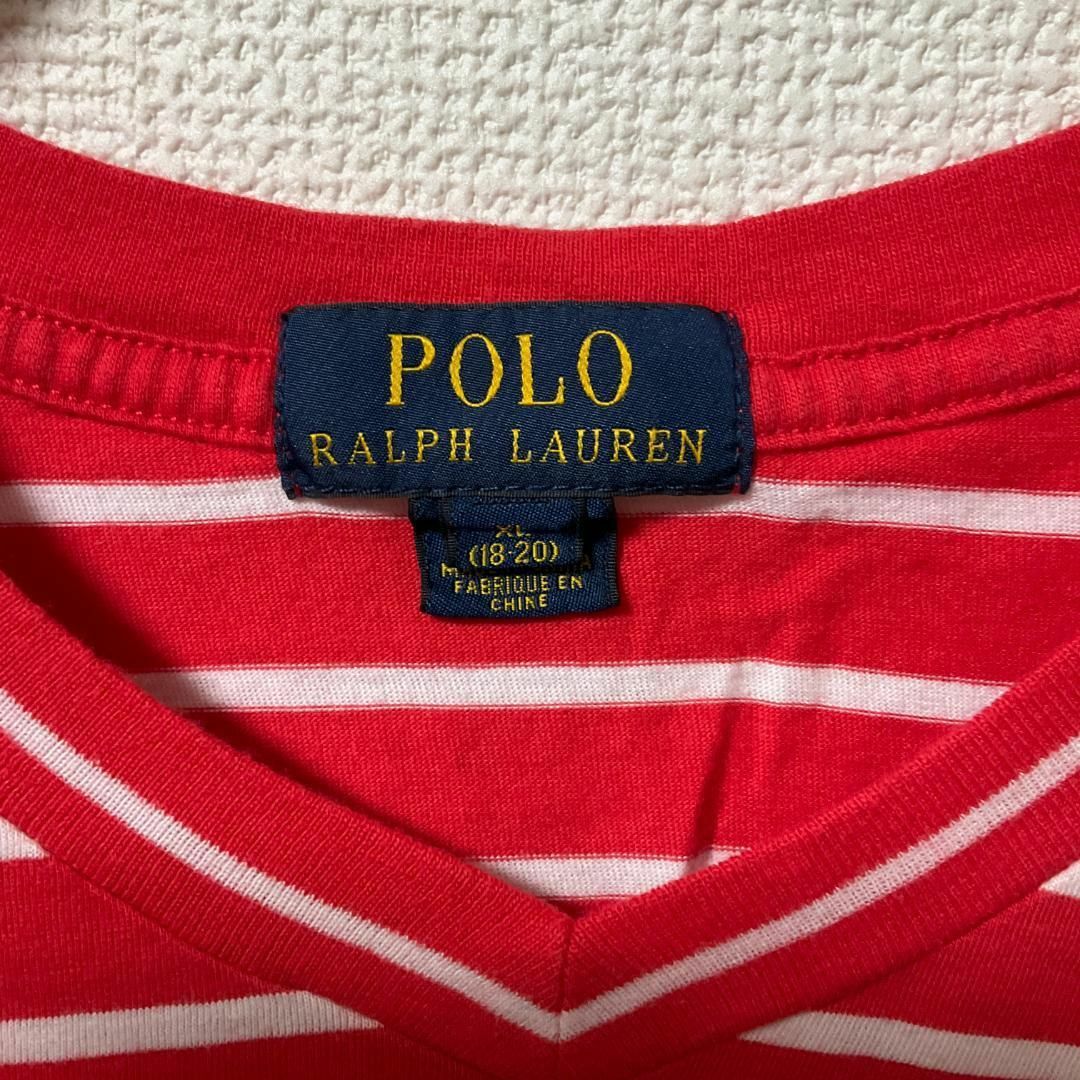 POLO RALPH LAUREN(ポロラルフローレン)の90s 古着 ポロラルフローレン Tシャツ XL ボーダー 刺繍 トップス メンズのトップス(Tシャツ/カットソー(半袖/袖なし))の商品写真