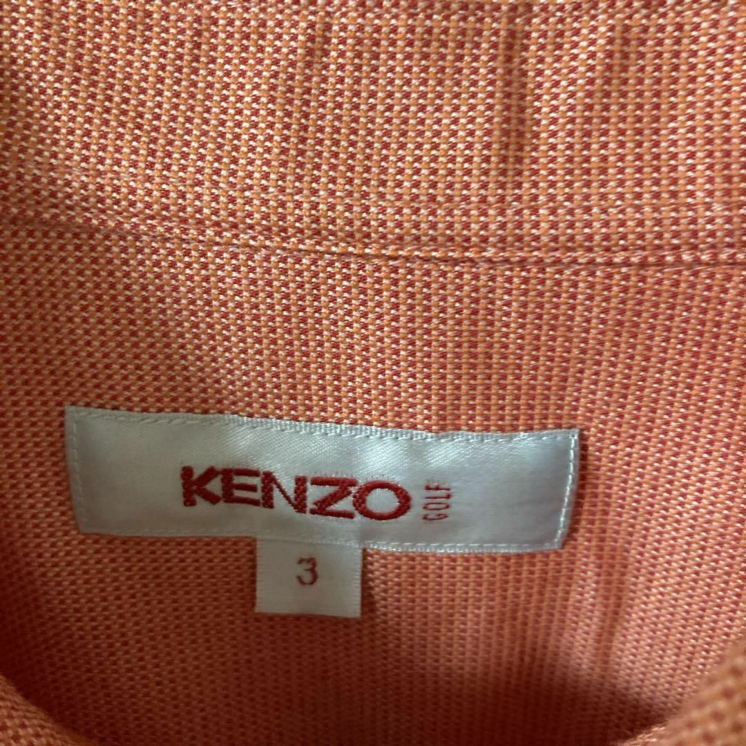 KENZO(ケンゾー)のL3KENZO golfボタンダウンシャツ　コットンゆったり　サイズ3 L程度 メンズのトップス(Tシャツ/カットソー(七分/長袖))の商品写真