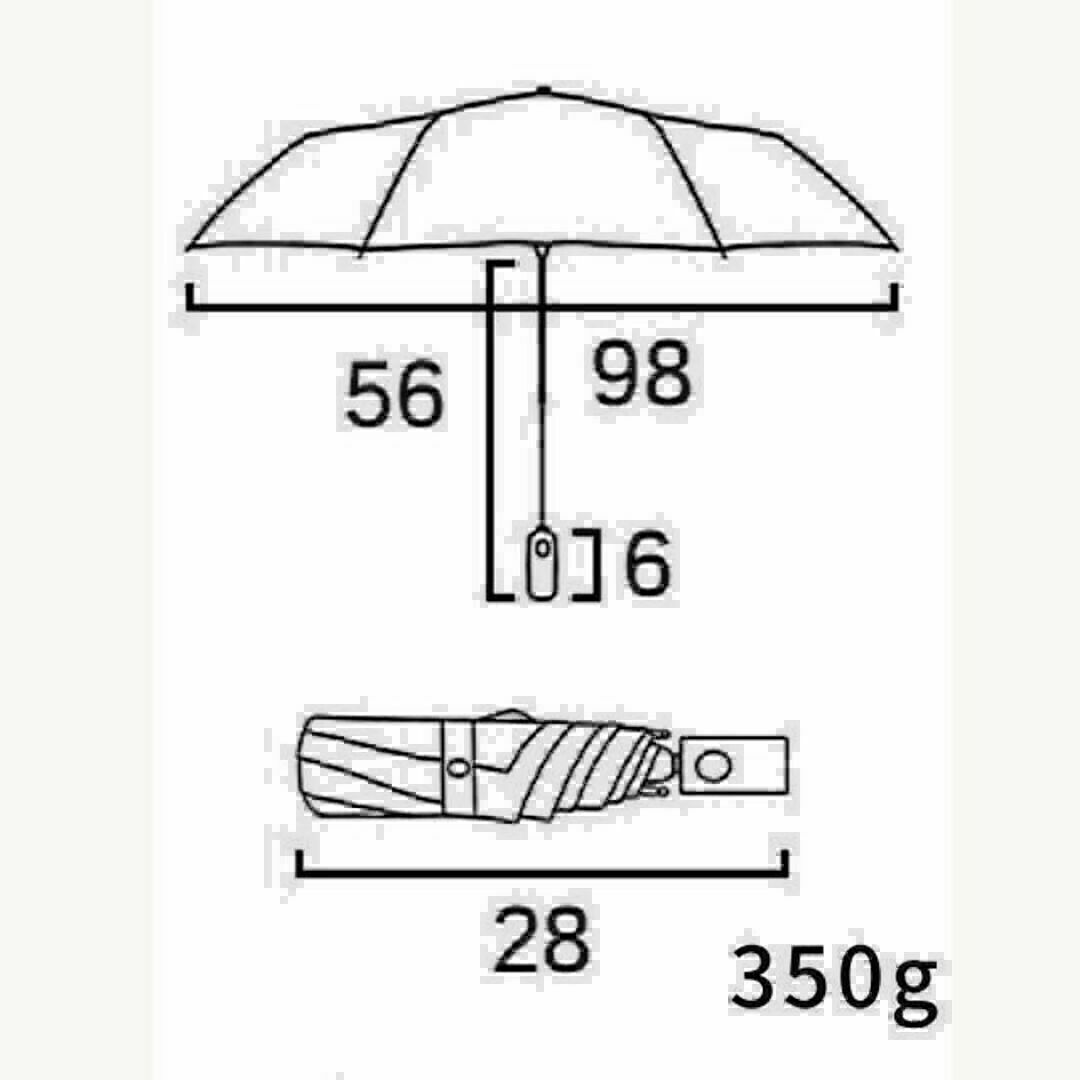 折りたたみ傘 ワンタッチ ホワイト 白　自動開閉 メンズ レディース 晴雨兼用 レディースのファッション小物(傘)の商品写真