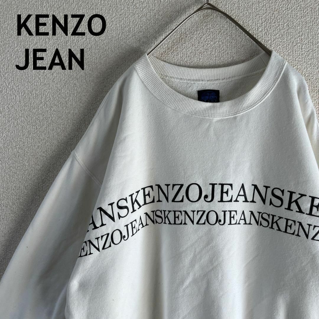 KENZO(ケンゾー)のJ1 KENZO スウェットトレーナー　白　ゆったり　フリーサイズレディース レディースのトップス(トレーナー/スウェット)の商品写真