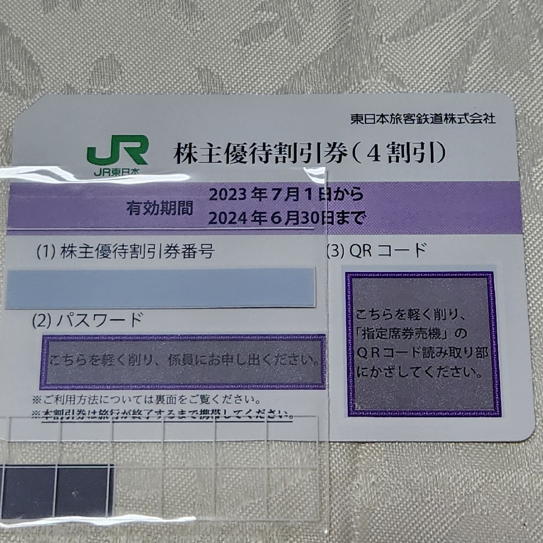 JR東日本 株主優待割引券(4割引) チケットの優待券/割引券(その他)の商品写真