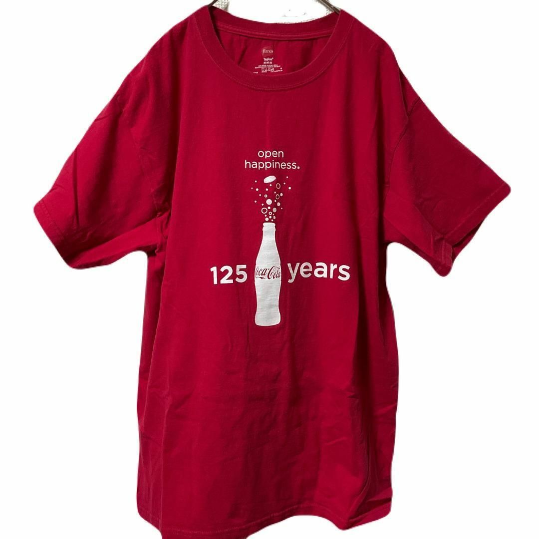 Hanes(ヘインズ)の90s 古着 Hanes Tシャツ M コカコーラ フロントロゴ トップス メンズのトップス(Tシャツ/カットソー(半袖/袖なし))の商品写真