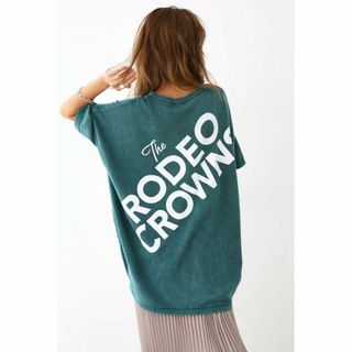 ロデオクラウンズ(RODEO CROWNS)の【RODEO CROWNS】ロデオクラウンズ オーバーシルエット シャツ 緑(Tシャツ(半袖/袖なし))