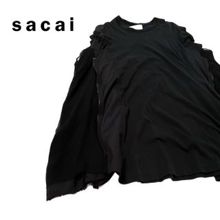 希少★sacai サカイ リメイクデザイン 切り替えノースリーブ カットソー