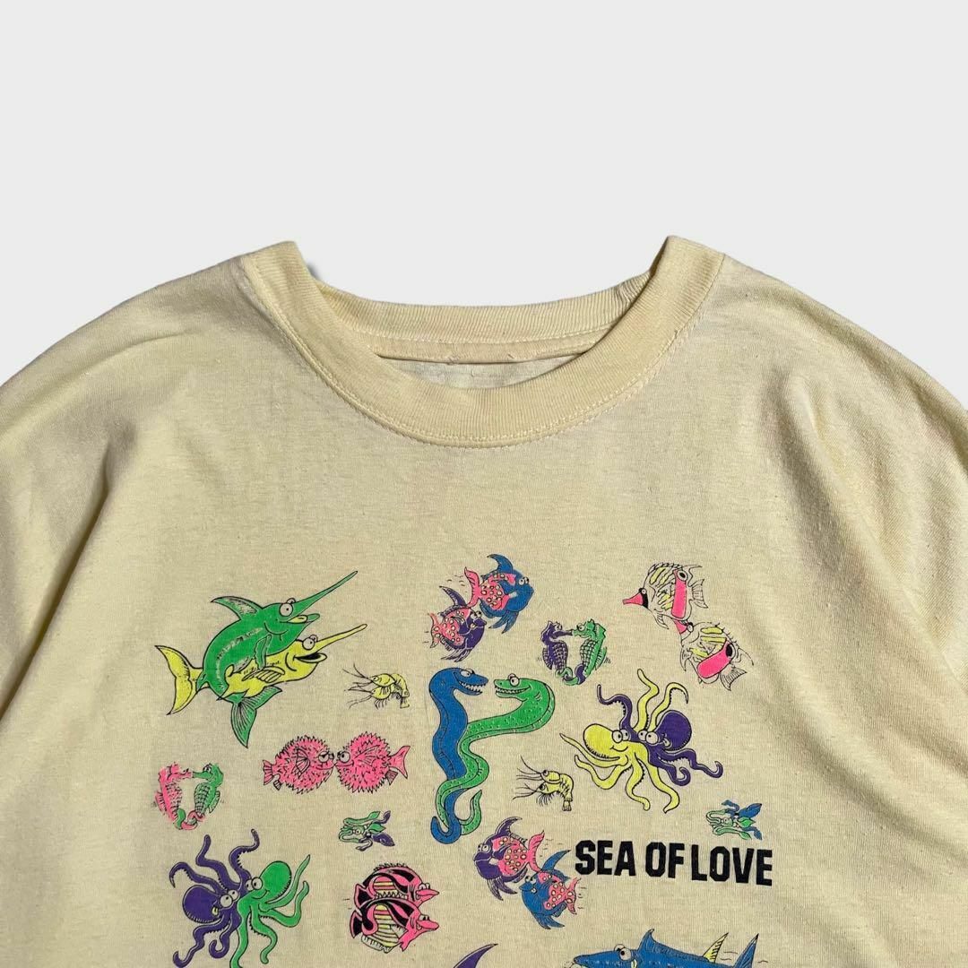 VINTAGE(ヴィンテージ)のエロTシャツ　90s　S○X　海の生物　性行為　シングルステッチ　古着 その他のその他(その他)の商品写真