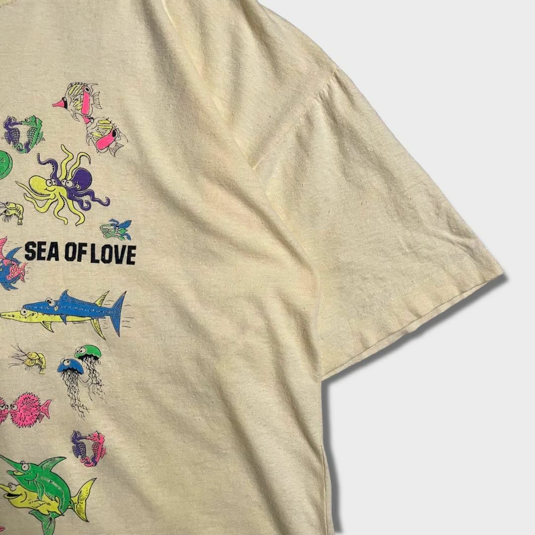 VINTAGE(ヴィンテージ)のエロTシャツ　90s　S○X　海の生物　性行為　シングルステッチ　古着 その他のその他(その他)の商品写真