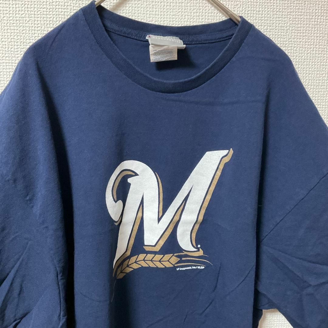 MLB(メジャーリーグベースボール)の90s 古着 MLB Tシャツ XL ビッグロゴ ゆるだぼ 野球 メンズのトップス(Tシャツ/カットソー(半袖/袖なし))の商品写真