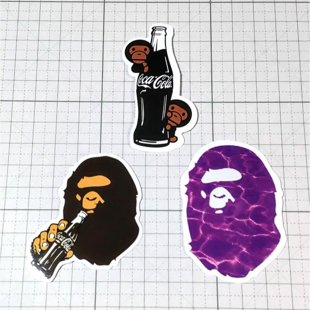 A BATHING APE(アベイシングエイプ)の29 A BATHING APE エイプ ステッカー3枚セット メンズのファッション小物(その他)の商品写真