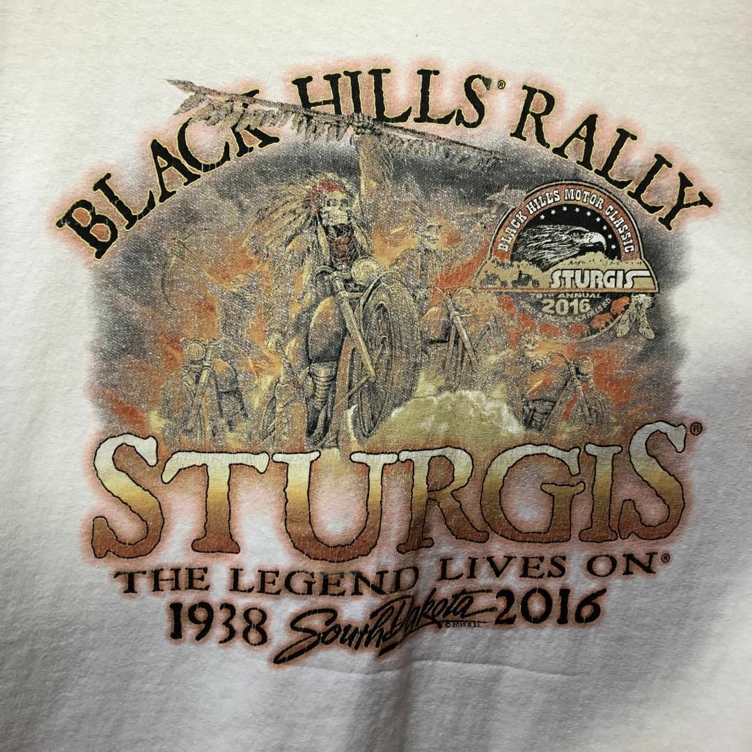 STURGIS バイク ドクロ バックプリント バイカー Tシャツ メンズのトップス(Tシャツ/カットソー(半袖/袖なし))の商品写真