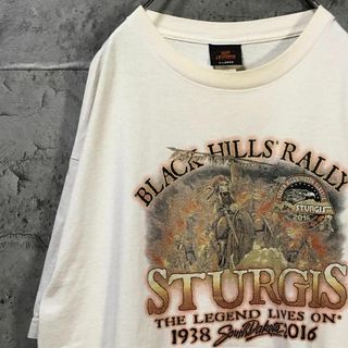 STURGIS バイク ドクロ バックプリント バイカー Tシャツ(Tシャツ/カットソー(半袖/袖なし))