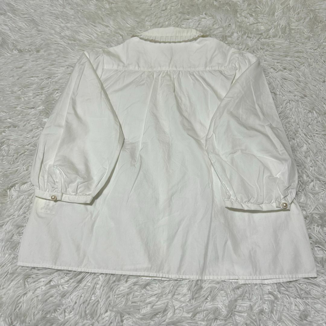 anatelier(アナトリエ)の【超美品】アナトリエ シャツ・ブラウス 七分袖 38 綿100% 白 ✓4303 レディースのトップス(シャツ/ブラウス(長袖/七分))の商品写真