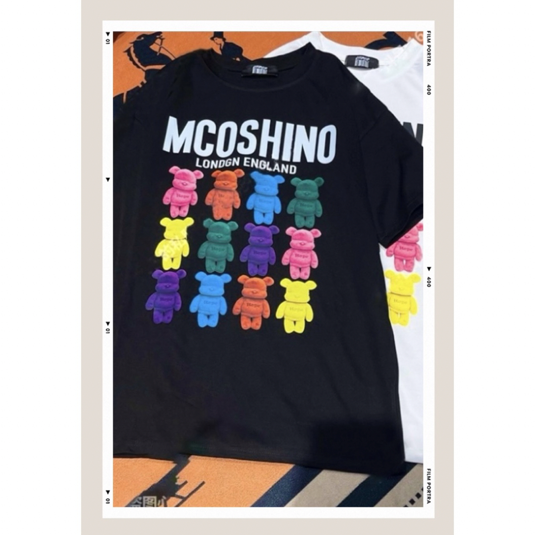 新品韓国　レディース　お洒落クマ　ティシャツ　半袖 レディースのトップス(Tシャツ(半袖/袖なし))の商品写真