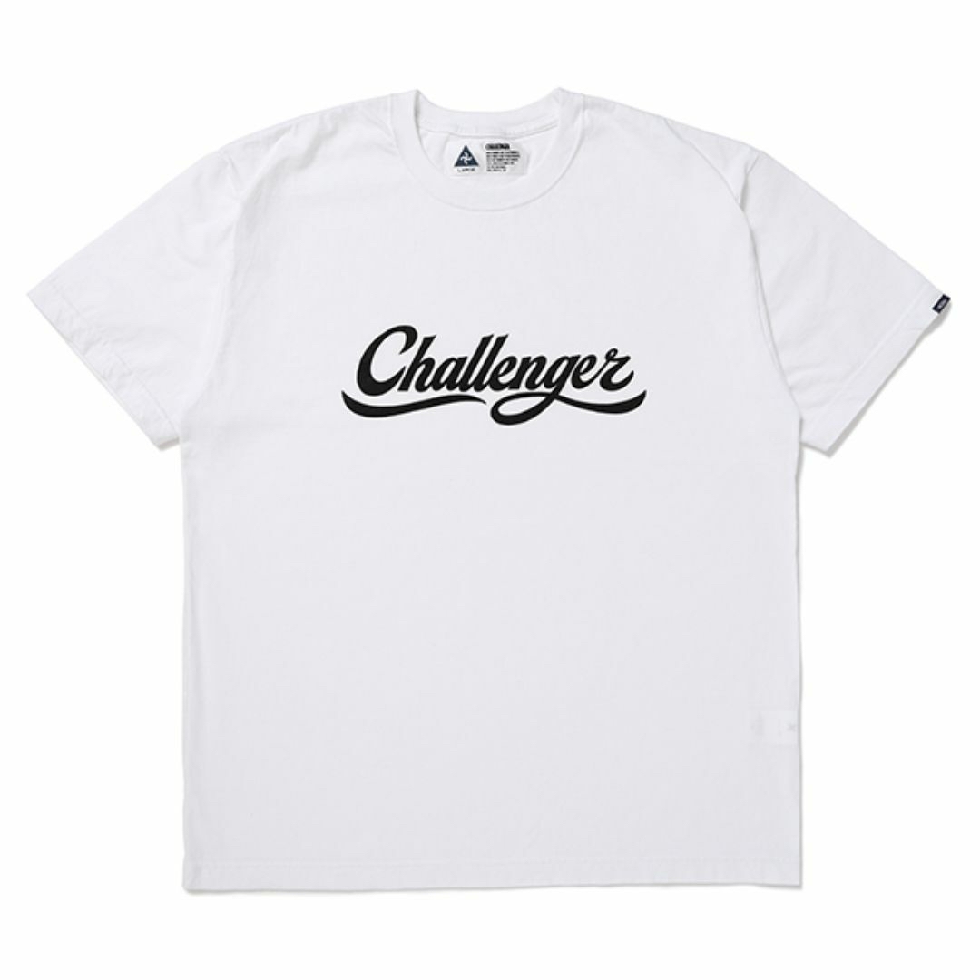 Challenger チャレンジャー SCRIPT LOGO TEE 白 L メンズのトップス(Tシャツ/カットソー(半袖/袖なし))の商品写真