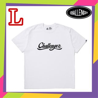 Challenger チャレンジャー SCRIPT LOGO TEE 白 L(Tシャツ/カットソー(半袖/袖なし))