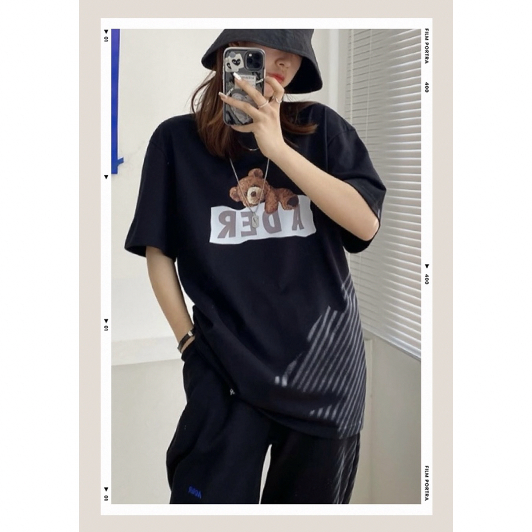 新品韓国　トップス　お洒落ティシャツ　半袖　Tシャツ レディースのトップス(Tシャツ(半袖/袖なし))の商品写真