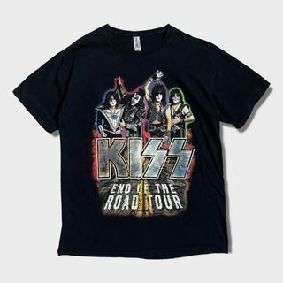 ジャージーズ(JERZEES)のバンドTシャツ　KISS　ツアーTシャツ　両面プリント　古着　黒(その他)