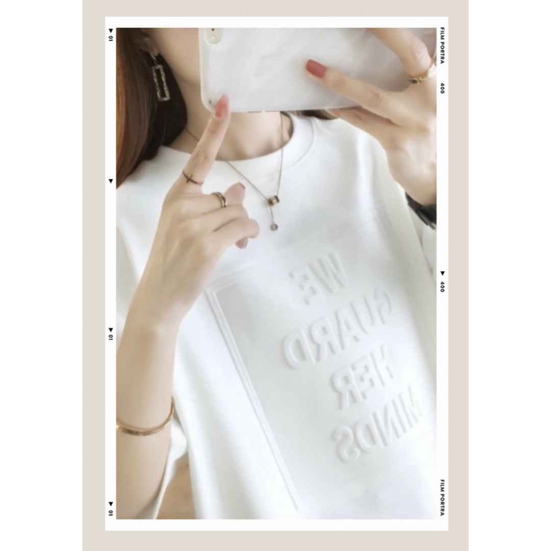 新品韓国　レディース　お洒落ロゴ　ティシャツ　半袖 レディースのトップス(Tシャツ(半袖/袖なし))の商品写真