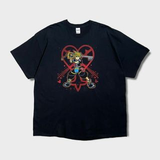 ヴィンテージ(VINTAGE)のキングダムハーツ　ゲームTシャツ　ソラ　キャラ　ブラック　ギルダン　古着(その他)