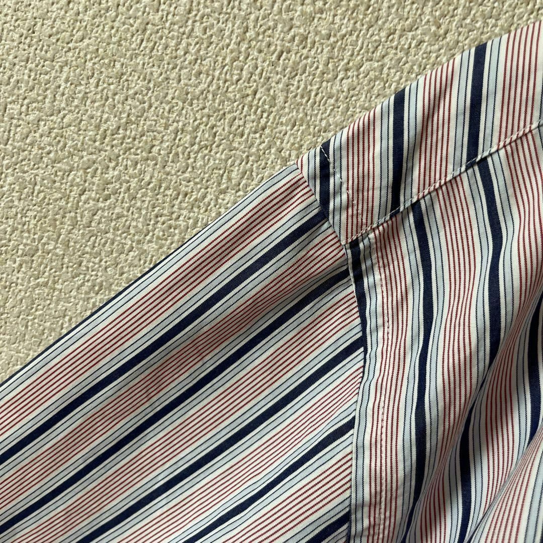 TOMMY HILFIGER(トミーヒルフィガー)のV3トミーヒルフィガー　ストライプシャツ　半袖　ゆったりMメンズ　ピンク系 メンズのトップス(Tシャツ/カットソー(半袖/袖なし))の商品写真