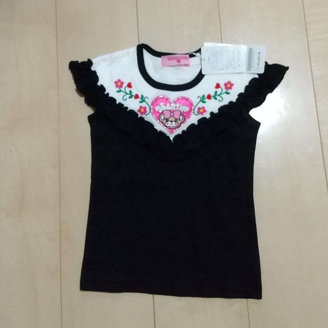 EARTHMAGIC(アースマジック)の24  アースマジック黒T120 キッズ/ベビー/マタニティのキッズ服女の子用(90cm~)(Tシャツ/カットソー)の商品写真