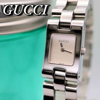 グッチ(Gucci)の良品 GUCCI スクエア シルバー クォーツ レディース腕時計 803(腕時計)