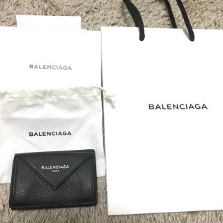 バレンシアガ(BALENCIAGA)のバレンシアガ 財布 ペーパーミニウォレット 黒 新品未使用(財布)