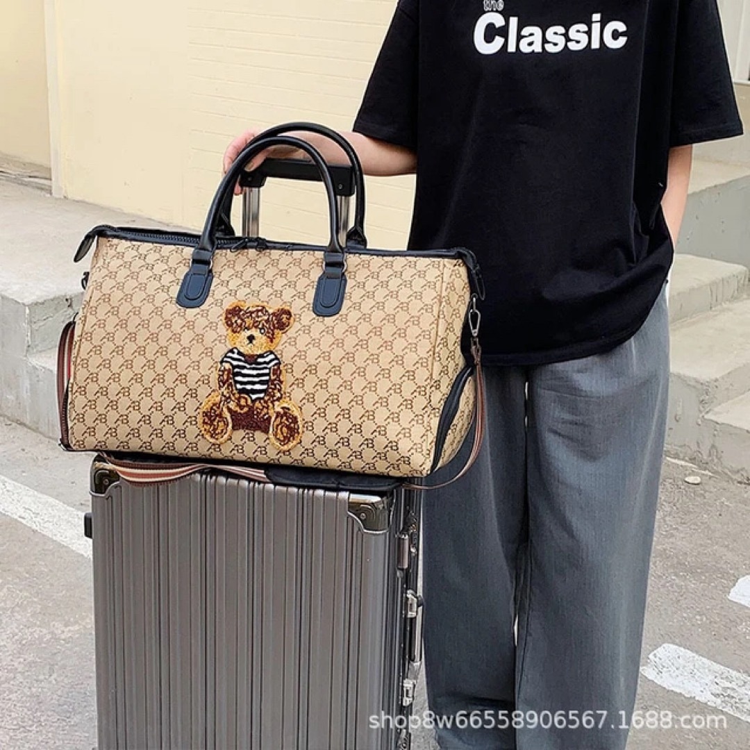 旅行用の女性用ショートハンドバッグ大容量 レディースのバッグ(ボストンバッグ)の商品写真