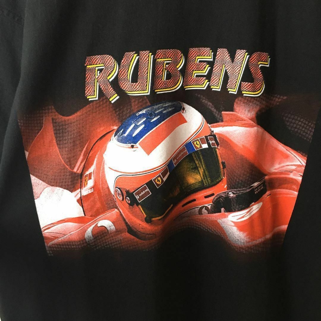 Z1 フェラーリ　ルーベンス　バリチェロ　半袖　Tシャツ　黒　フリーサイズM程度 メンズのトップス(Tシャツ/カットソー(半袖/袖なし))の商品写真