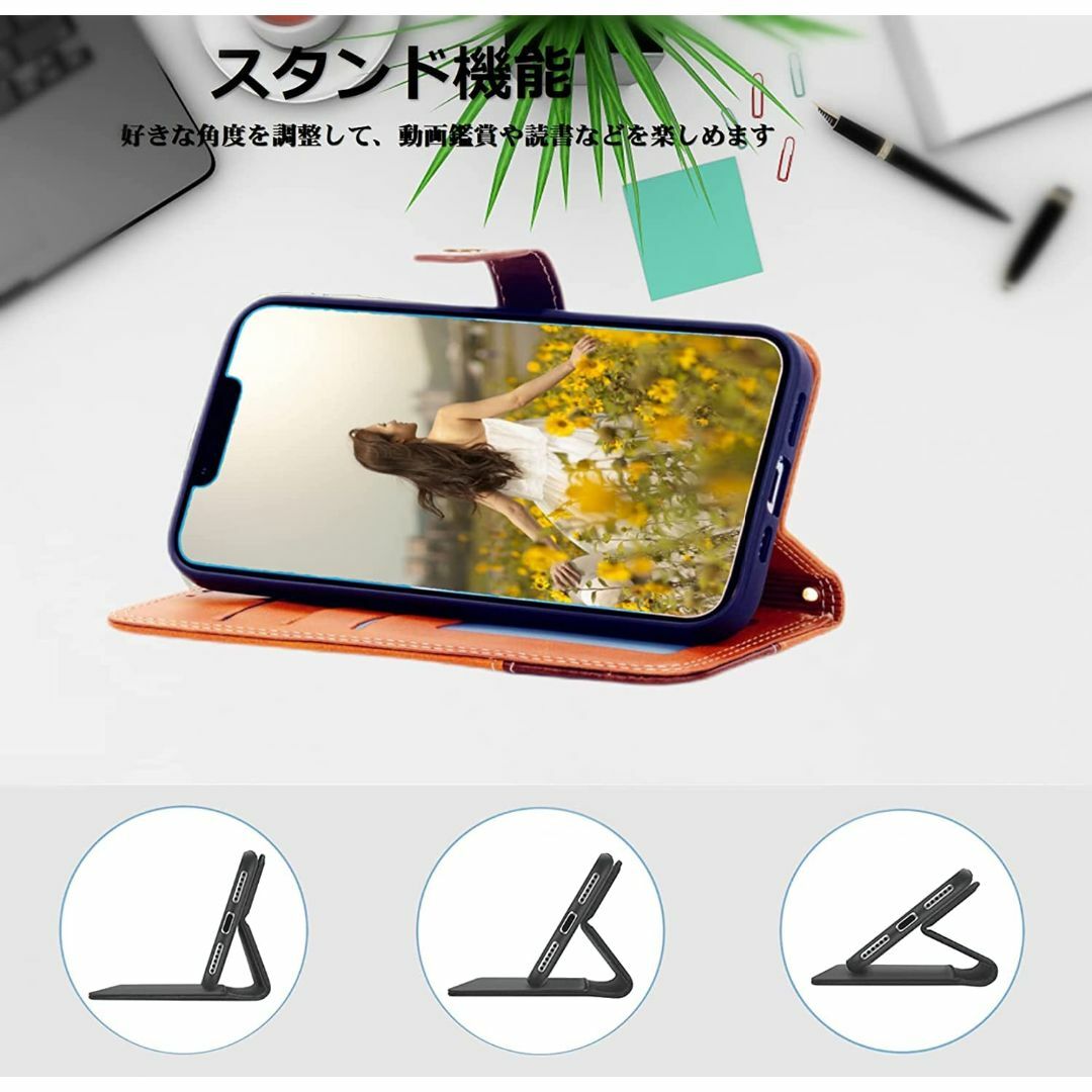 【色:ブルー_サイズ:シンプルスマホ6】シンプルスマホ6 ケース 手帳型/ BA スマホ/家電/カメラのスマホアクセサリー(その他)の商品写真