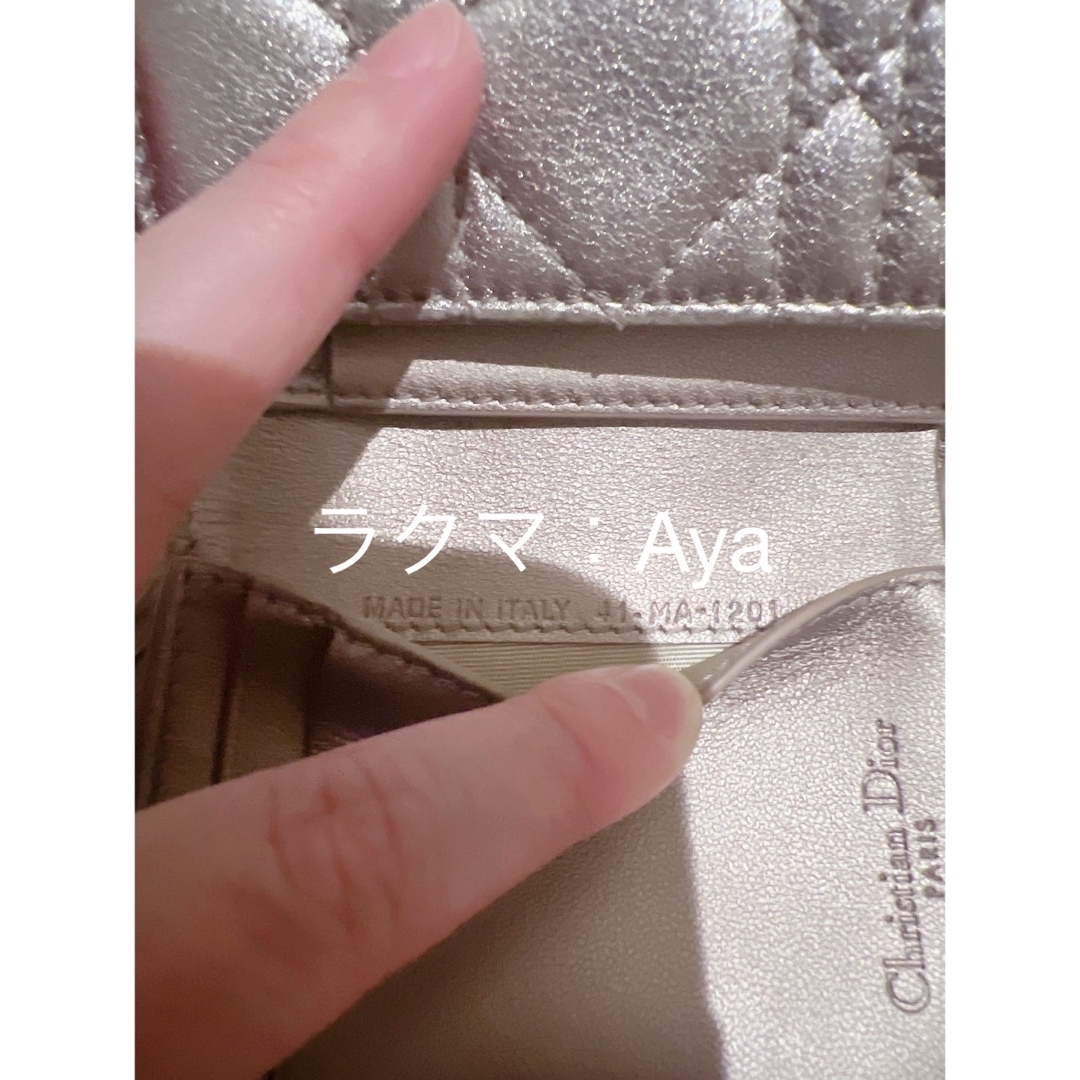 【限定色】Dior レディディオール カナージュ ロータスウォレット 折り財布
