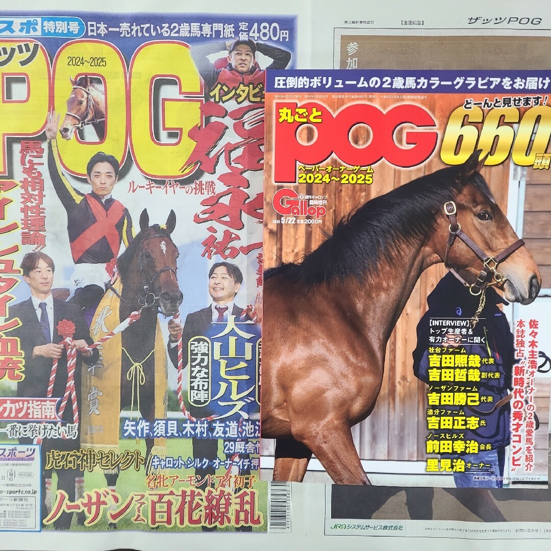 匿名配送、送料無料、即購入OK!週刊ギャロップ臨時増刊POG2024~2025 エンタメ/ホビーの雑誌(専門誌)の商品写真