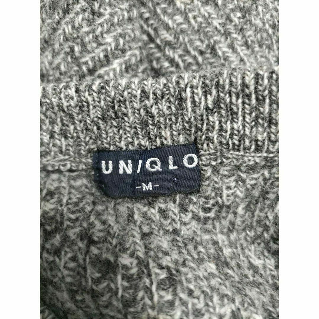 UNIQLO(ユニクロ)のオールド ユニクロ ウール100％ クルーネック セーター グレー M メンズのトップス(ニット/セーター)の商品写真