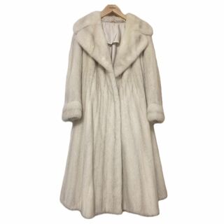 裾回り240㎝　ミンクコート　ベルト付　柔らか　ロング毛皮コート　きれいめ(毛皮/ファーコート)