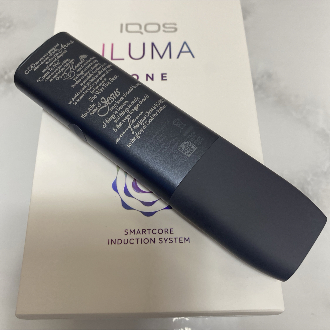 IQOS(アイコス)のiQOS ILUMA ONE イルマワン レーザー加工 聖母 マリア 聖書 黒 メンズのファッション小物(タバコグッズ)の商品写真