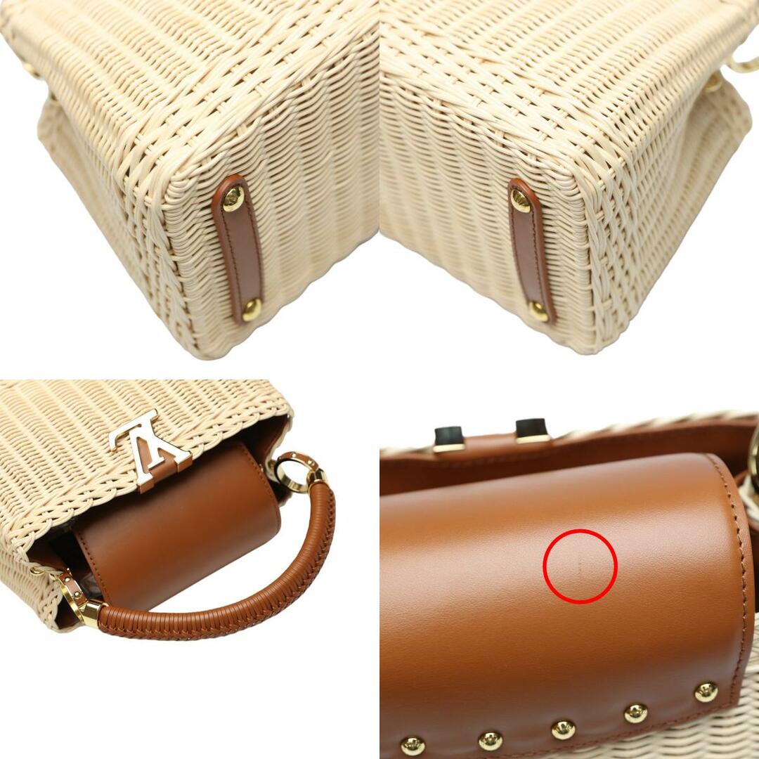 LOUIS VUITTON(ルイヴィトン)のルイヴィトン M22173 ショルダーバッグ ブラウン×ベージュ  LOUIS VUITTON レザー×ラタン レディースのバッグ(ショルダーバッグ)の商品写真