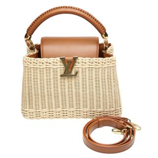 ルイヴィトン(LOUIS VUITTON)のルイヴィトン M22173 ショルダーバッグ ブラウン×ベージュ  LOUIS VUITTON レザー×ラタン(ショルダーバッグ)