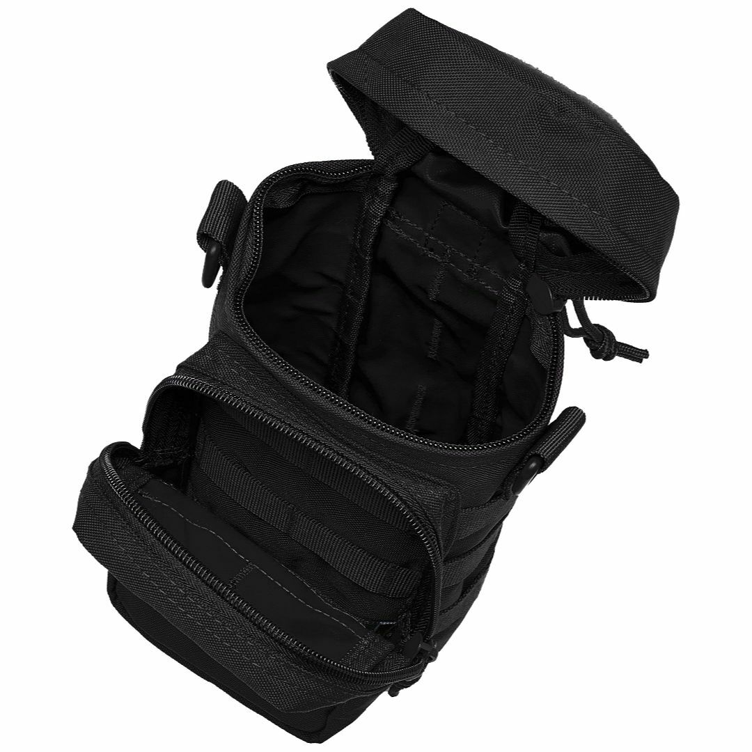【色: ブラック】[エフスタイル] ワンショルダーバッグ 3WAY モールミリタ メンズのバッグ(その他)の商品写真
