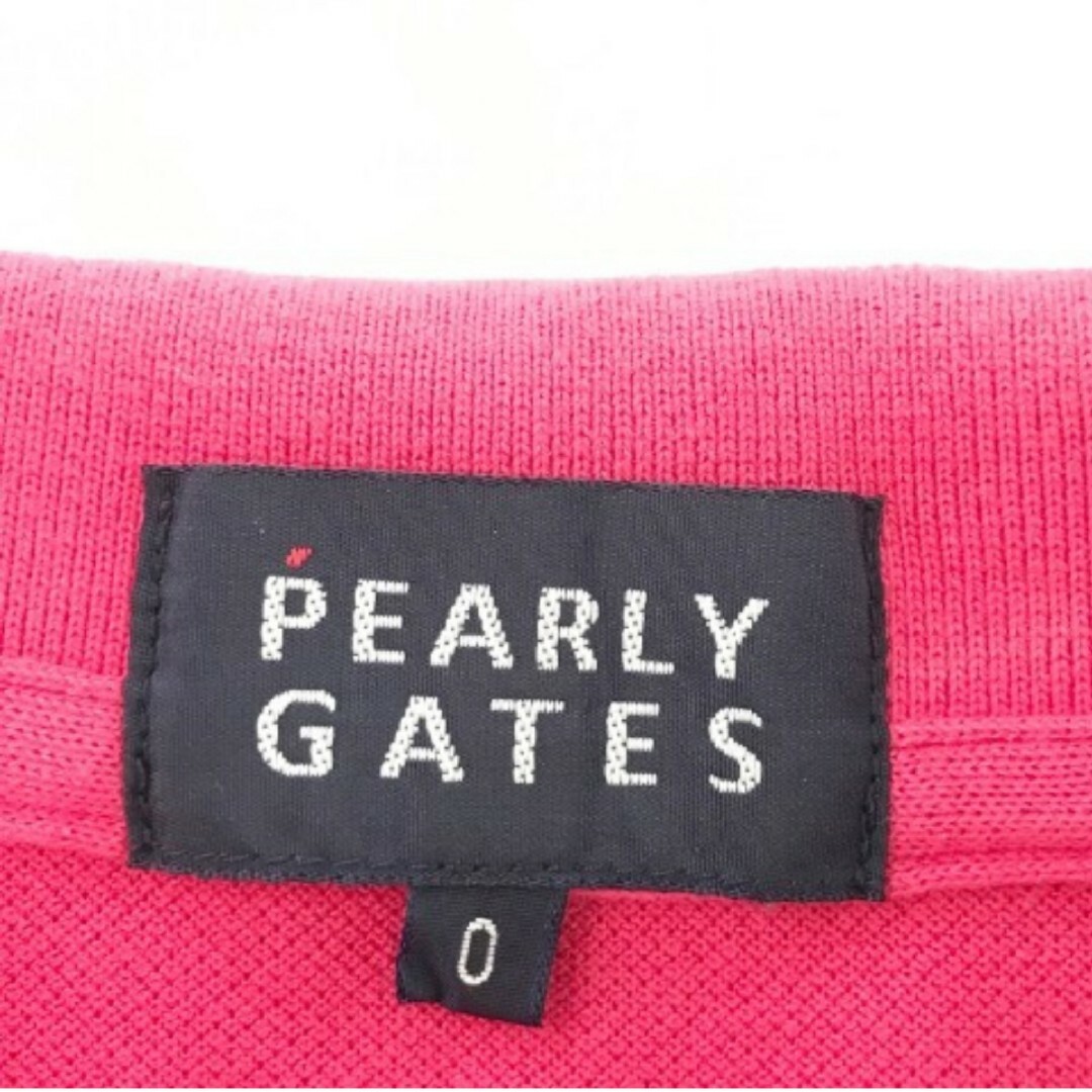 PEARLY GATES(パーリーゲイツ)のPEARLY GATES パーリーゲイツ 半袖 ポロシャツ レッド系 プリント メンズのトップス(ポロシャツ)の商品写真