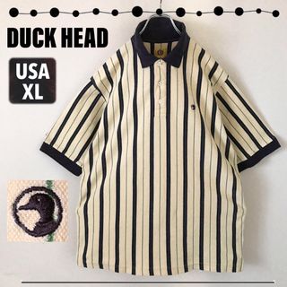 DUCK HEAD ★アメリカ老舗ワークブランド★雰囲気系ストライプ柄ポロシャツ(ポロシャツ)