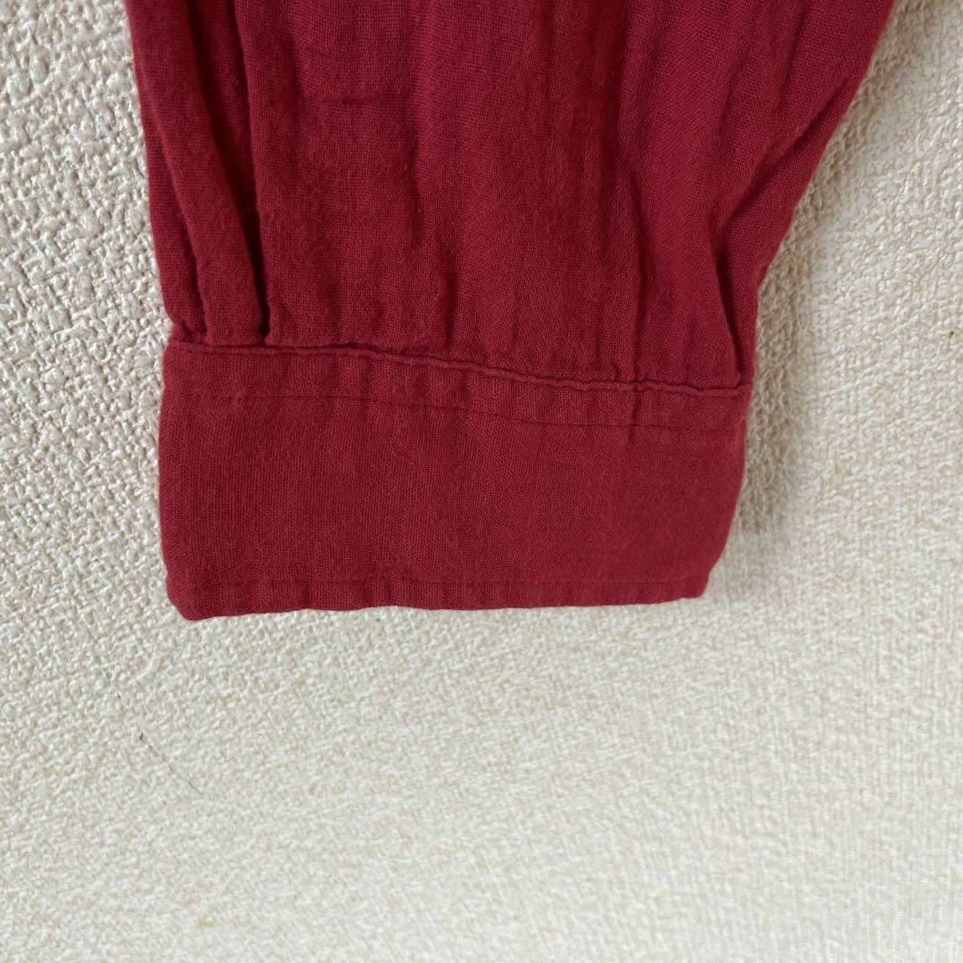 Ralph Lauren(ラルフローレン)のN2 ラルフローレン　コットンシャツ　長袖　無地　ゆったり　Ｌメンズ 赤 メンズのトップス(Tシャツ/カットソー(七分/長袖))の商品写真