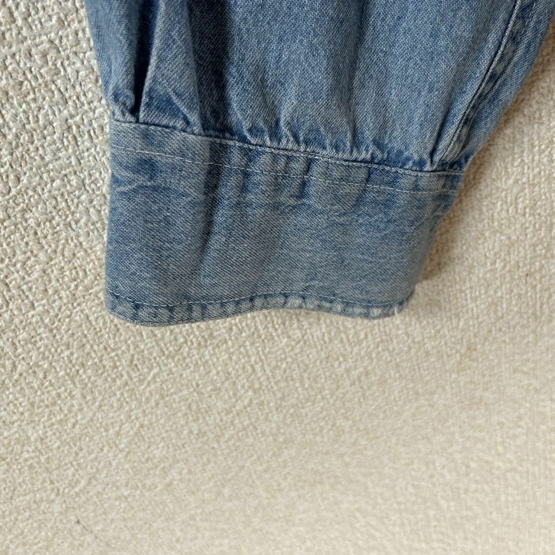N2 デニムシャツ　牛刺繍　カントリー調　ヴィンテージ　長袖　Ｌメンズ メンズのトップス(Tシャツ/カットソー(七分/長袖))の商品写真