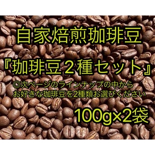 【自家焙煎珈琲豆】100g×お好きな2種セット(コーヒー)