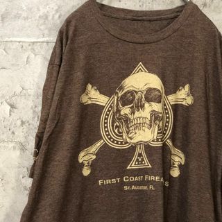 FIRST COAST ドクロ スペード アメリカ輸入 Tシャツ(Tシャツ/カットソー(半袖/袖なし))