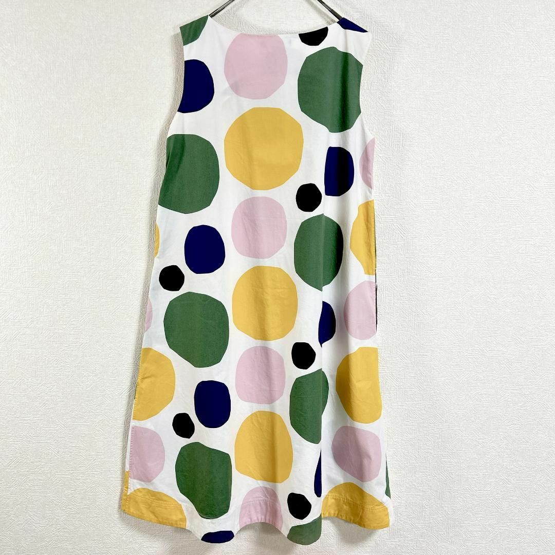 marimekko(マリメッコ)のマリメッコ  ユニクロ コラボ ワンピース ドット S ホワイト □ レディースのワンピース(ひざ丈ワンピース)の商品写真