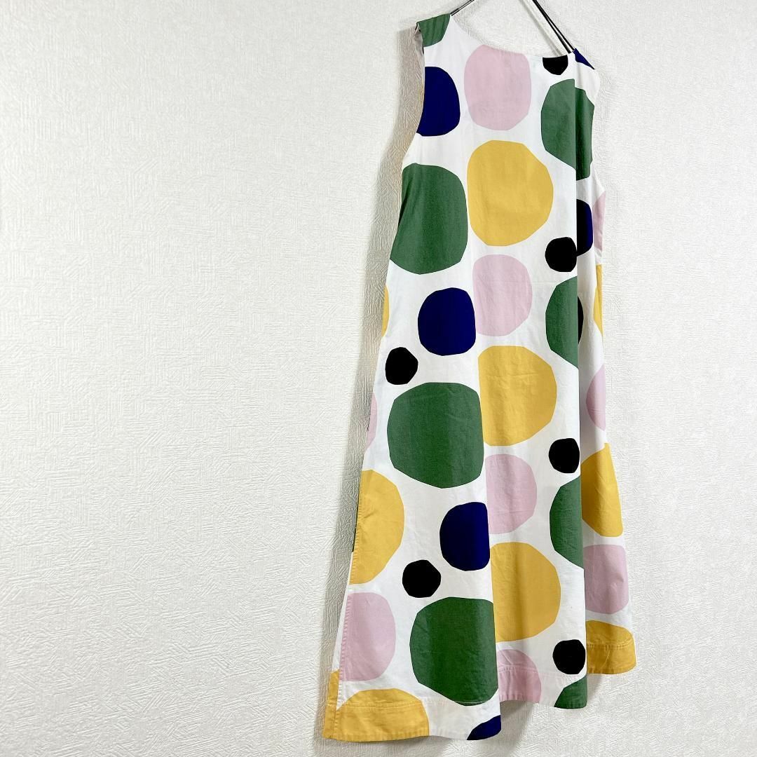 marimekko(マリメッコ)のマリメッコ  ユニクロ コラボ ワンピース ドット S ホワイト □ レディースのワンピース(ひざ丈ワンピース)の商品写真