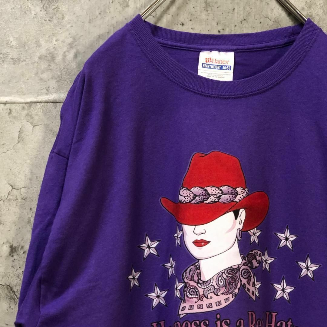 Hanes(ヘインズ)のRed Hat デザイン 印象的 アメリカ輸入 オーバー Tシャツ メンズのトップス(Tシャツ/カットソー(半袖/袖なし))の商品写真