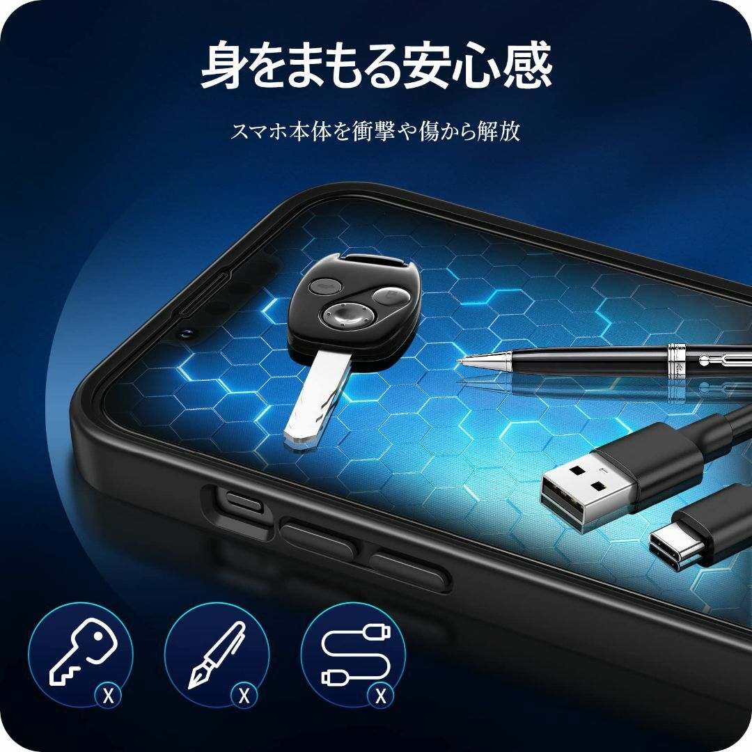 【在庫処分】NIMASO ガラスフィルム iPhone14 用 保護フィルム 2 スマホ/家電/カメラのスマホアクセサリー(その他)の商品写真